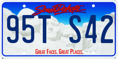 SD license plate 95TS42