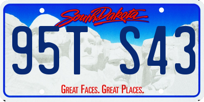 SD license plate 95TS43