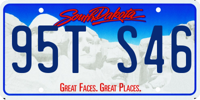 SD license plate 95TS46