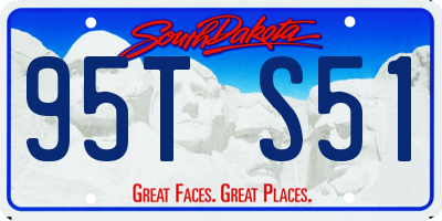 SD license plate 95TS51
