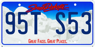 SD license plate 95TS53