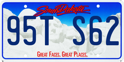SD license plate 95TS62