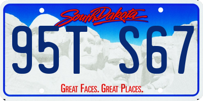 SD license plate 95TS67