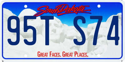 SD license plate 95TS74
