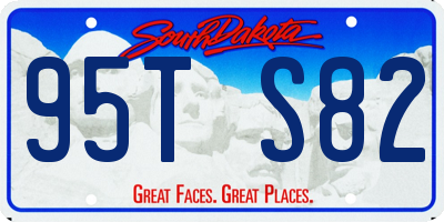 SD license plate 95TS82