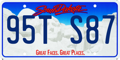 SD license plate 95TS87