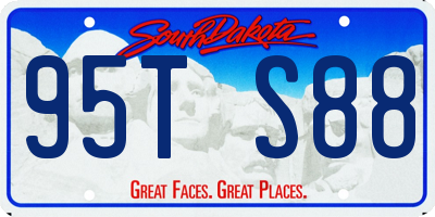 SD license plate 95TS88