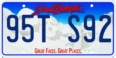 SD license plate 95TS92