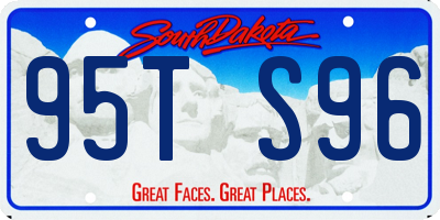 SD license plate 95TS96