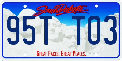 SD license plate 95TT03