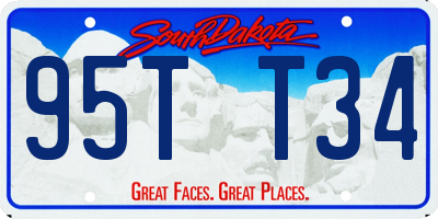 SD license plate 95TT34