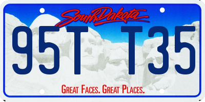 SD license plate 95TT35