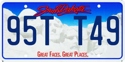 SD license plate 95TT49