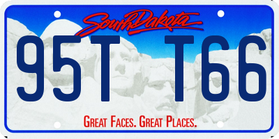 SD license plate 95TT66