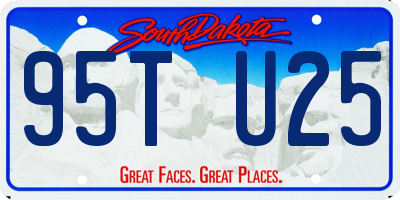 SD license plate 95TU25