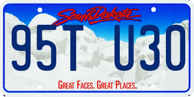 SD license plate 95TU30