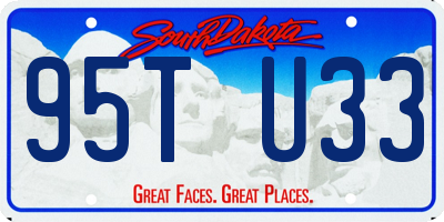 SD license plate 95TU33
