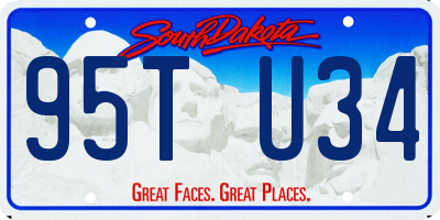 SD license plate 95TU34