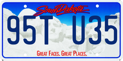SD license plate 95TU35