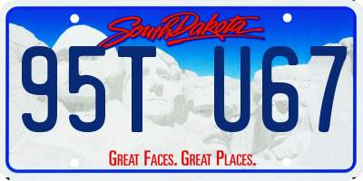 SD license plate 95TU67