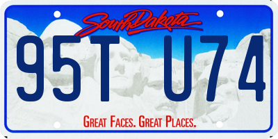 SD license plate 95TU74