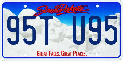 SD license plate 95TU95