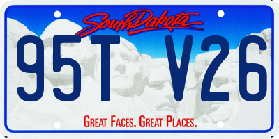 SD license plate 95TV26