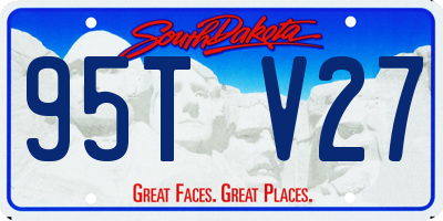 SD license plate 95TV27