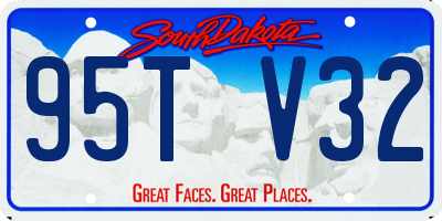 SD license plate 95TV32