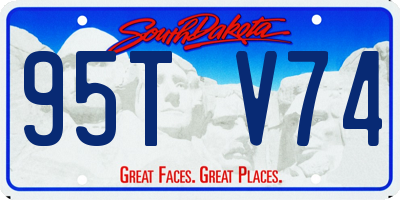 SD license plate 95TV74