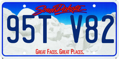 SD license plate 95TV82