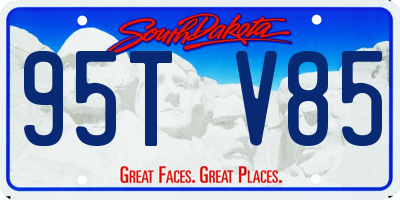 SD license plate 95TV85