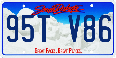 SD license plate 95TV86