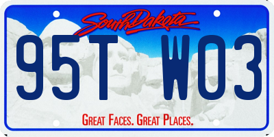 SD license plate 95TW03