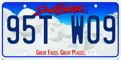 SD license plate 95TW09