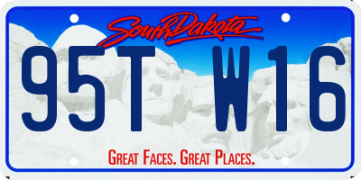 SD license plate 95TW16