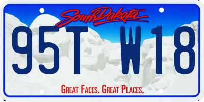 SD license plate 95TW18