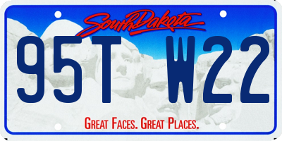 SD license plate 95TW22