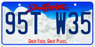 SD license plate 95TW35