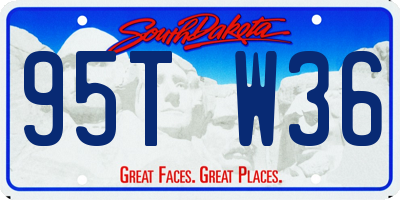 SD license plate 95TW36
