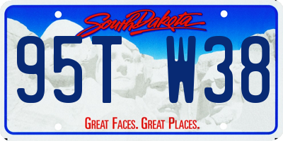 SD license plate 95TW38