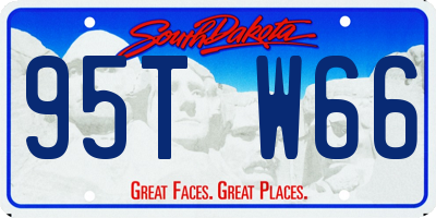 SD license plate 95TW66