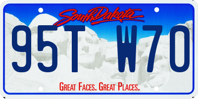 SD license plate 95TW70