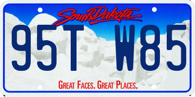 SD license plate 95TW85