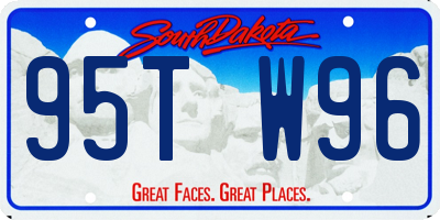 SD license plate 95TW96