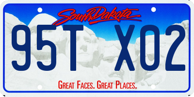 SD license plate 95TX02