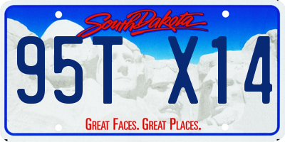 SD license plate 95TX14