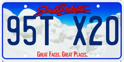 SD license plate 95TX20