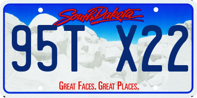 SD license plate 95TX22