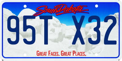 SD license plate 95TX32